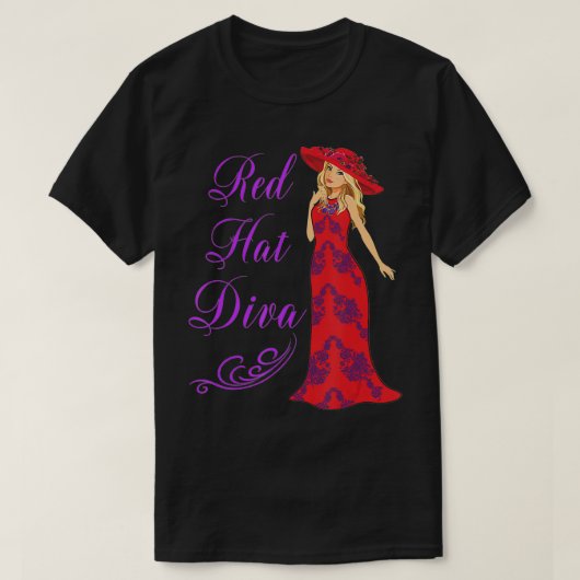 Red Pet Diva  Style Cadeaus T-shirt (Design voorkant)