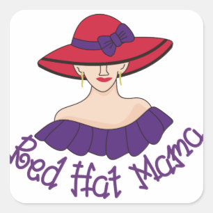 Red Pet Mama Vierkante Sticker