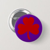 Red Pet Shamrock Ronde Button 5,7 Cm (Voorkant /achterkant)