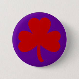 Red Pet Shamrock Ronde Button 5,7 Cm