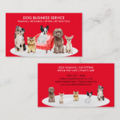 Red Pet Sitter Dogs ondervoorzitter Thuishotel Visitekaartje (Voorkant / Achterkant)
