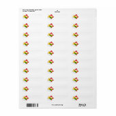 Red Pet Snowman retour adreslabel Etiket (Full Sheet)