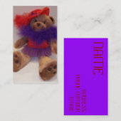 RED PET TEDDY VISITEKAARTJE (Voorkant / Achterkant)
