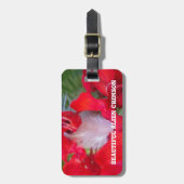 Red Petal Feather Art Print Bagagelabel (Voorkant verticaal)