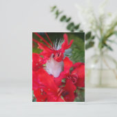 Red Petal Feather Art Print Briefkaart (Staand voorkant)