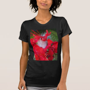 Red Petal Feather Art Print T-shirt