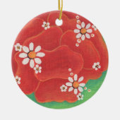 Red Petals Circle Ornament (Voorkant)
