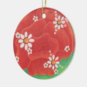 Red Petals Circle Ornament (Links)