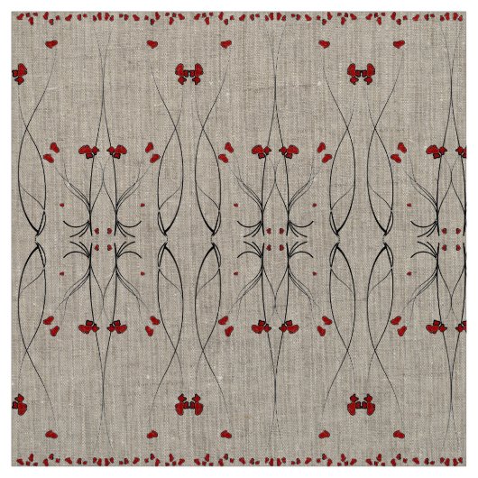 Red Petals Stof (Swatch)