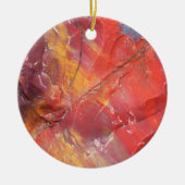 Red Petrified wood detail, Arizona Keramisch Ornament (Voorkant)