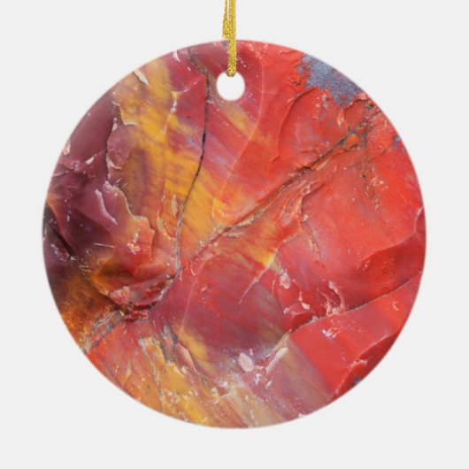 Red Petrified wood detail, Arizona Keramisch Ornament (Achterkant)