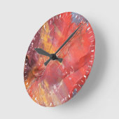 Red Petrified wood detail, Arizona Ronde Klok (Hoek)