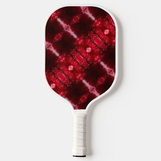 Red Petunia Ikat Pickleball Paddle (Achterkant)