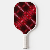 Red Petunia Ikat Pickleball Paddle (Voorkant)