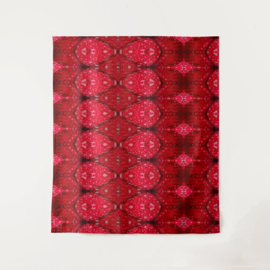 Red Petunia Ikat too Wandkleed (Voorkant)