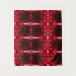 Red Petunia Ikat Wandkleed
