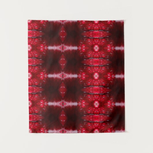 Red Petunia Ikat Wandkleed (Voorkant)