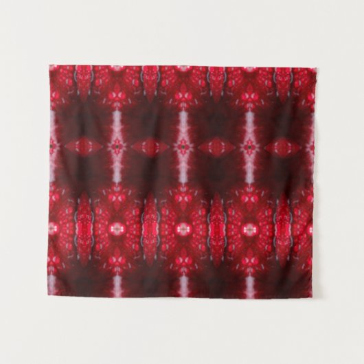 Red Petunia Ikat Wandkleed (Voorkant (horizontaal))