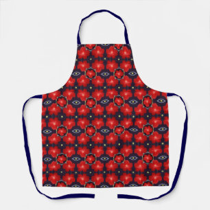 Red Petunia Pattern Schort