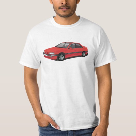 Red Peugeot 405 T-shirt (Voorkant)