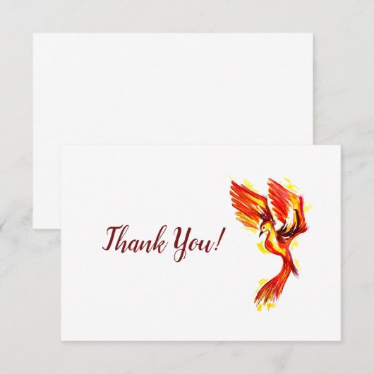 Red Phoenix bedankt je kaart (Voorkant / Achterkant)