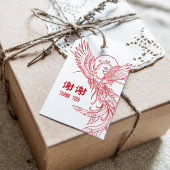 Red Phoenix | Dubbel geluk dank u Cadeaulabel