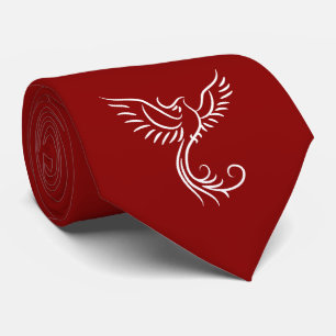 Red Phoenix mystieke vogel rijzende mythe Stropdas
