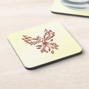 Red Phoenix Rises Bier Onderzetter