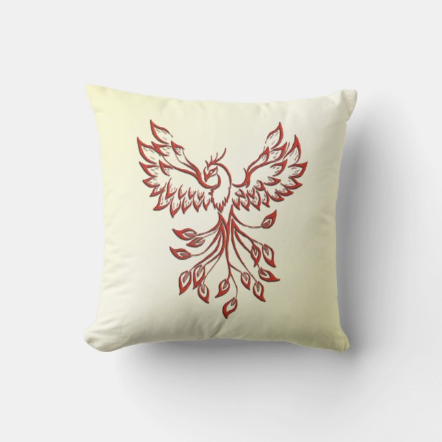 Red Phoenix Rises Buitenkussen (Voorkant)