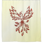 Red Phoenix Rises Douchegordijn (Voorkant)