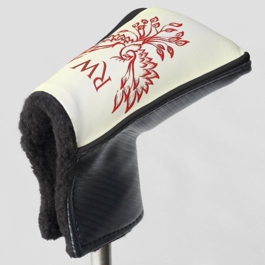 Red Phoenix Rises Golfheadcover (3/4 voorkant)