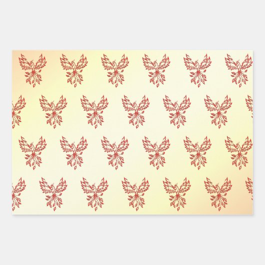 Red Phoenix Rises Inpakpapier Vel (Voorkant)