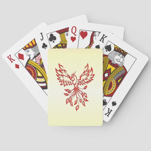 Red Phoenix Rises Pokerkaarten (Achterkant)