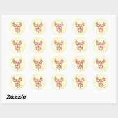 Red Phoenix Rises Ronde Sticker (Vel)