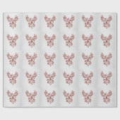 Red Phoenix Rises Silver Cadeaupapier (Vlak)