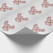 Red Phoenix Rises Silver Cadeaupapier (Hoek)