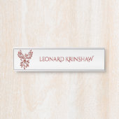 Red Phoenix Rises Silver Deurbordje (Voorkant)