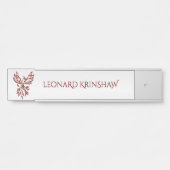 Red Phoenix Rises Silver Deurbordje (Voorkant)