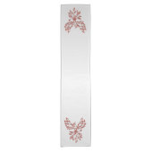 Red Phoenix Rises Silver Korte Tafelloper (Voorkant)