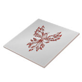 Red Phoenix Rises Silver Tegeltje (Zijkant)