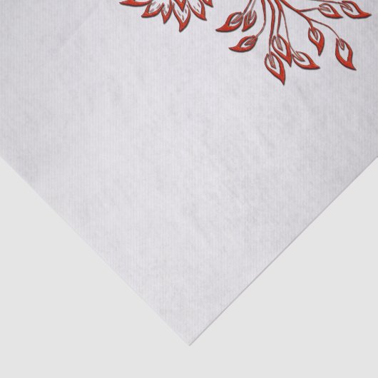 Red Phoenix Rises Silver Tissuepapier (Detail)