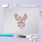 Red Phoenix Rises Silver Tissuepapier (Craft)