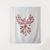 Red Phoenix Rises Silver Wandkleed (Voorkant)