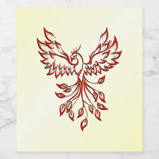 Red Phoenix Rises Wijn Etiket (Enkel label)