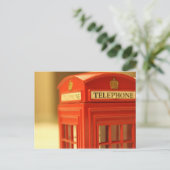 Red Phone Booth Briefkaart (Staand voorkant)