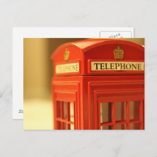 Red Phone Booth Briefkaart (Voorkant / Achterkant)