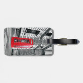 Red Phone Booth in Londen Bagagelabel (Achterkant horizontaal)