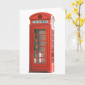 Red Phone Booth Kaart (Gele Bloem)