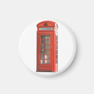 Red Phone Booth Magneet