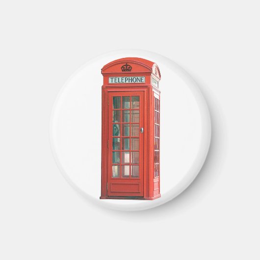 Red Phone Booth Magneet (Voorkant)